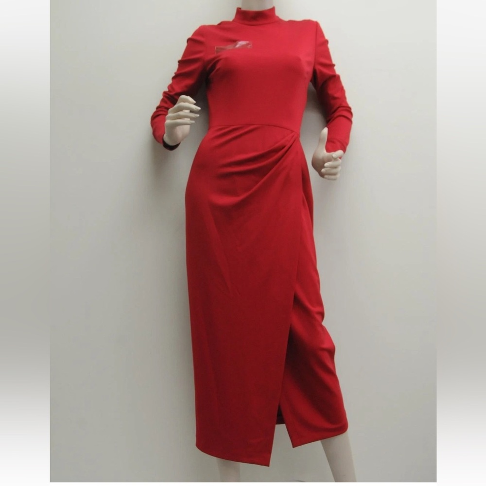 Tamara Mellon womans Red Stretch maxi Dress size 4